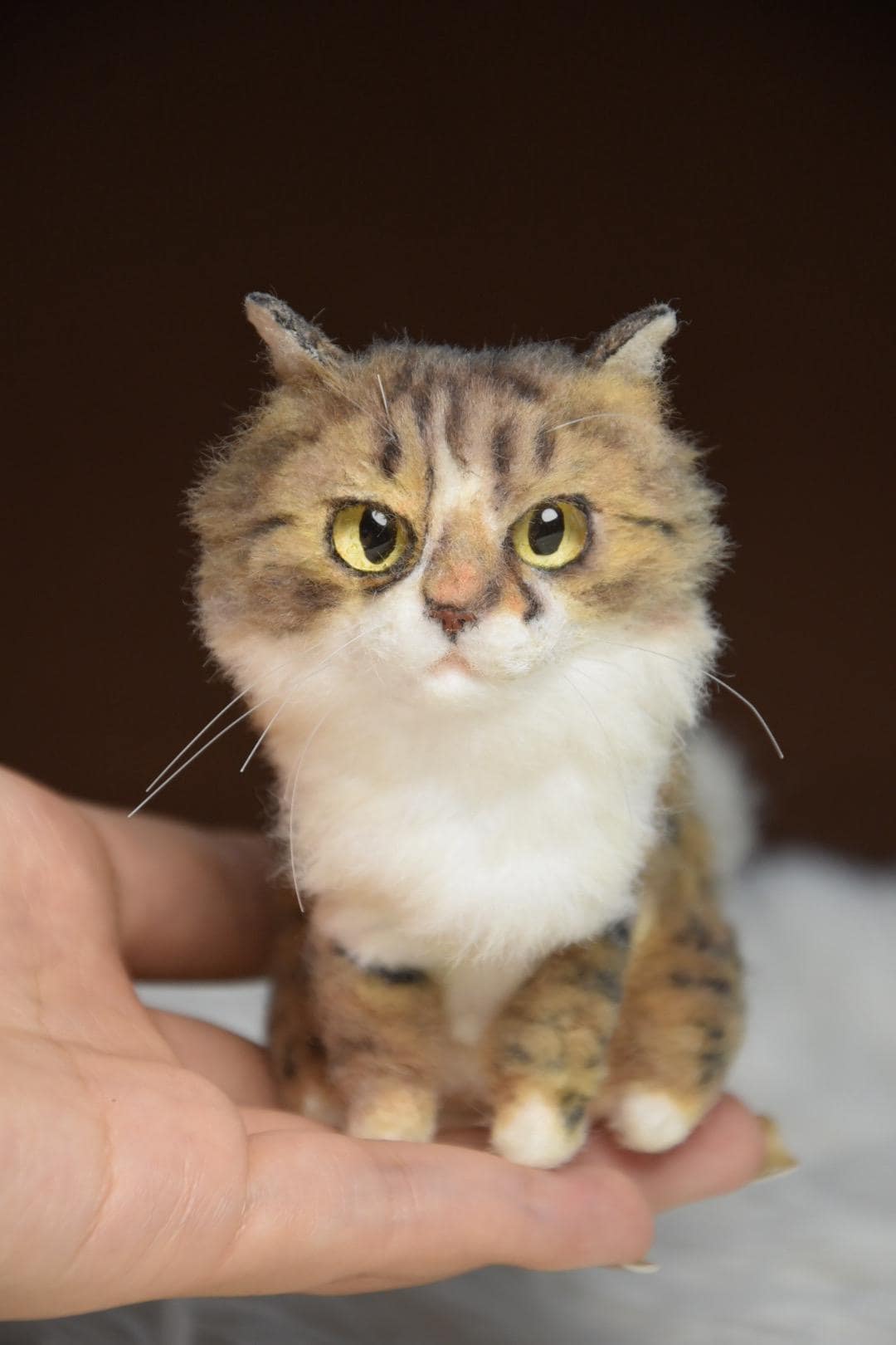 Custom Pet Replica cat Plush,Photo of pet into custom stuffed animal,Handmade Pipe Cleaner Dollhouse Dog,Personalized Pet Plush Pet Memorial-1