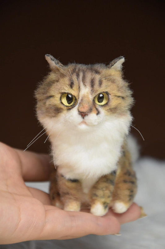 Custom Pet Replica cat Plush,Photo of pet into custom stuffed animal,Handmade Pipe Cleaner Dollhouse Dog,Personalized Pet Plush Pet Memorial-1