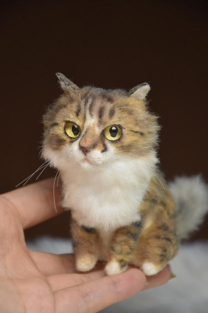 Custom Pet Replica cat Plush,Photo of pet into custom stuffed animal,Handmade Pipe Cleaner Dollhouse Dog,Personalized Pet Plush Pet Memorial-1