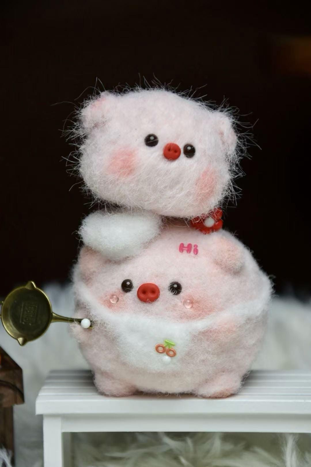 Piggy Family, crochet pig, Valentine’s pig,pocket size mini toy,cute soft plushies,baby stuff, tiny,keychain,bag charm, car decor, Christmas