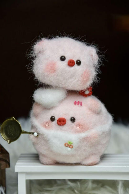 Piggy Family, crochet pig, Valentine’s pig,pocket size mini toy,cute soft plushies,baby stuff, tiny,keychain,bag charm, car decor, Christmas