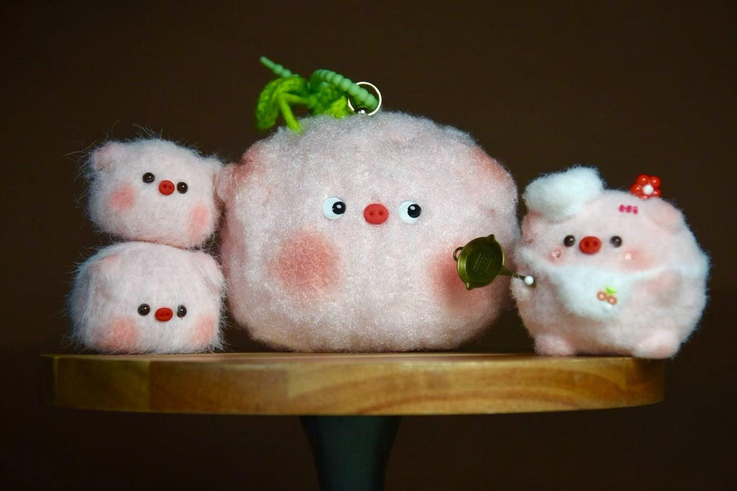 Piggy Family, crochet pig, Valentine’s pig,pocket size mini toy,cute soft plushies,baby stuff, tiny,keychain,bag charm, car decor, Christmas