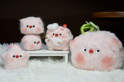 Piggy Family, crochet pig, Valentine’s pig,pocket size mini toy,cute soft plushies,baby stuff, tiny,keychain,bag charm, car decor, Christmas