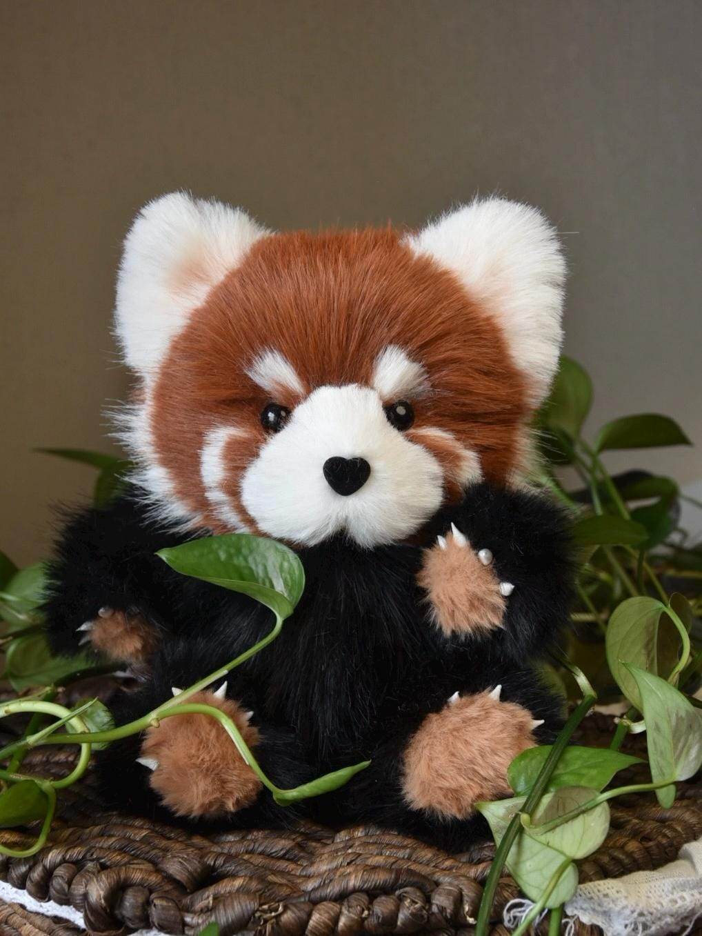 Realistic Red Panda Plush Toy, Handmade OOAK Stuffed Animal, Custom Red Panda Gift | Collectible Wildlife Plush, red panda plush, pet plush