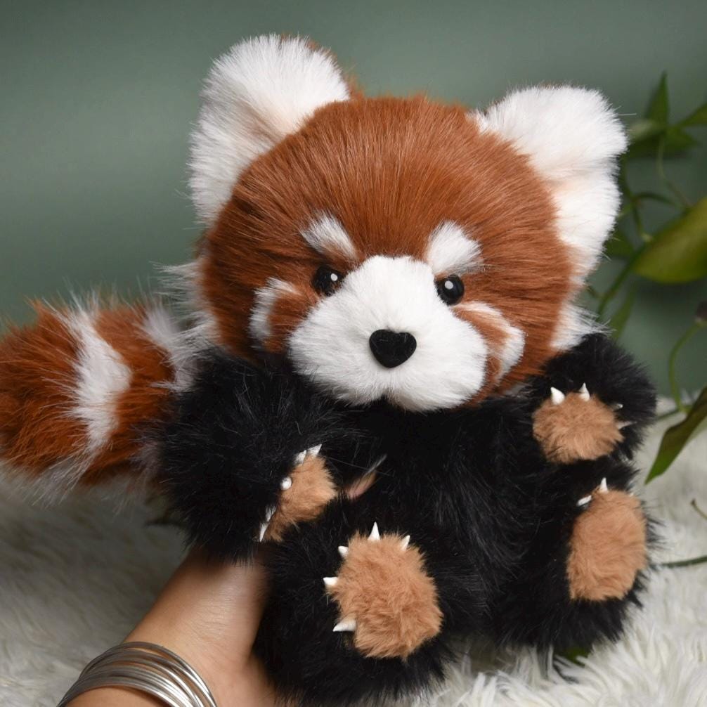 Realistic Red Panda Plush Toy, Handmade OOAK Stuffed Animal, Custom Red Panda Gift | Collectible Wildlife Plush, red panda plush, pet plush