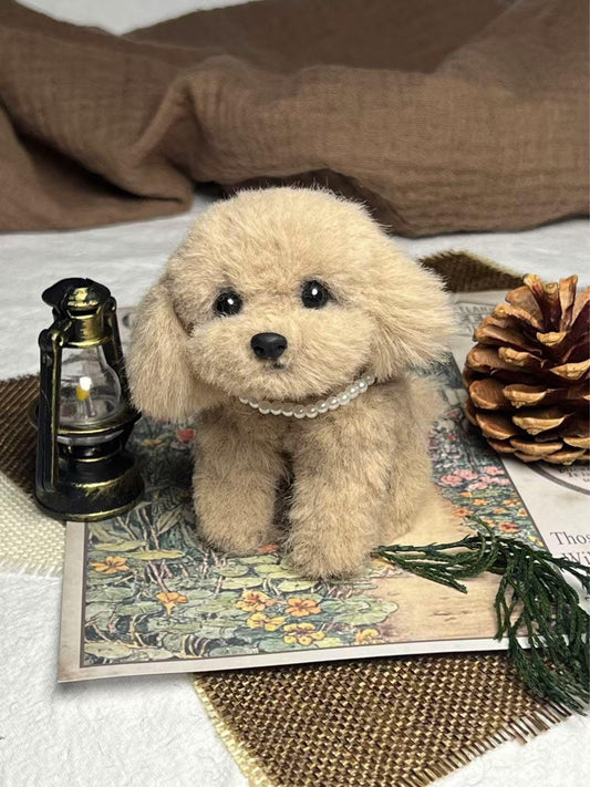Peluche de caniche personalizado, réplica realista de perro hecha a mano, peluche personalizado, peluche único para mascota, regalo para amantes de los perros, perro adorable.