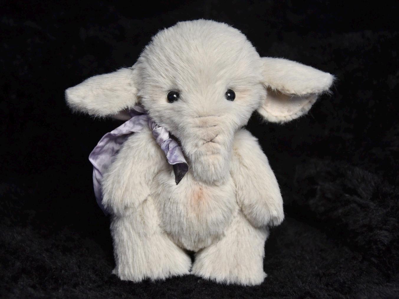 Handmade Baby Elephant Princess Plush, custom colors plush toy, unique baby shower gift, holiday gift idea, lifelike elephant stuffed animal