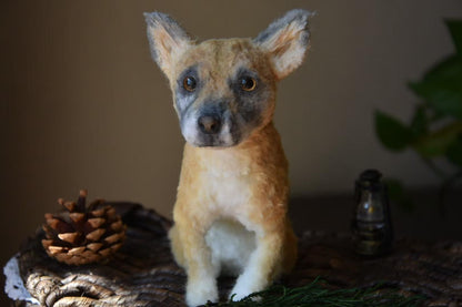 Custom Pet Replica Dog Plush,Photo of pet into custom stuffed animal,Handmade Pipe Cleaner Dollhouse Dog,Personalized Pet Plush Pet Memorial-8