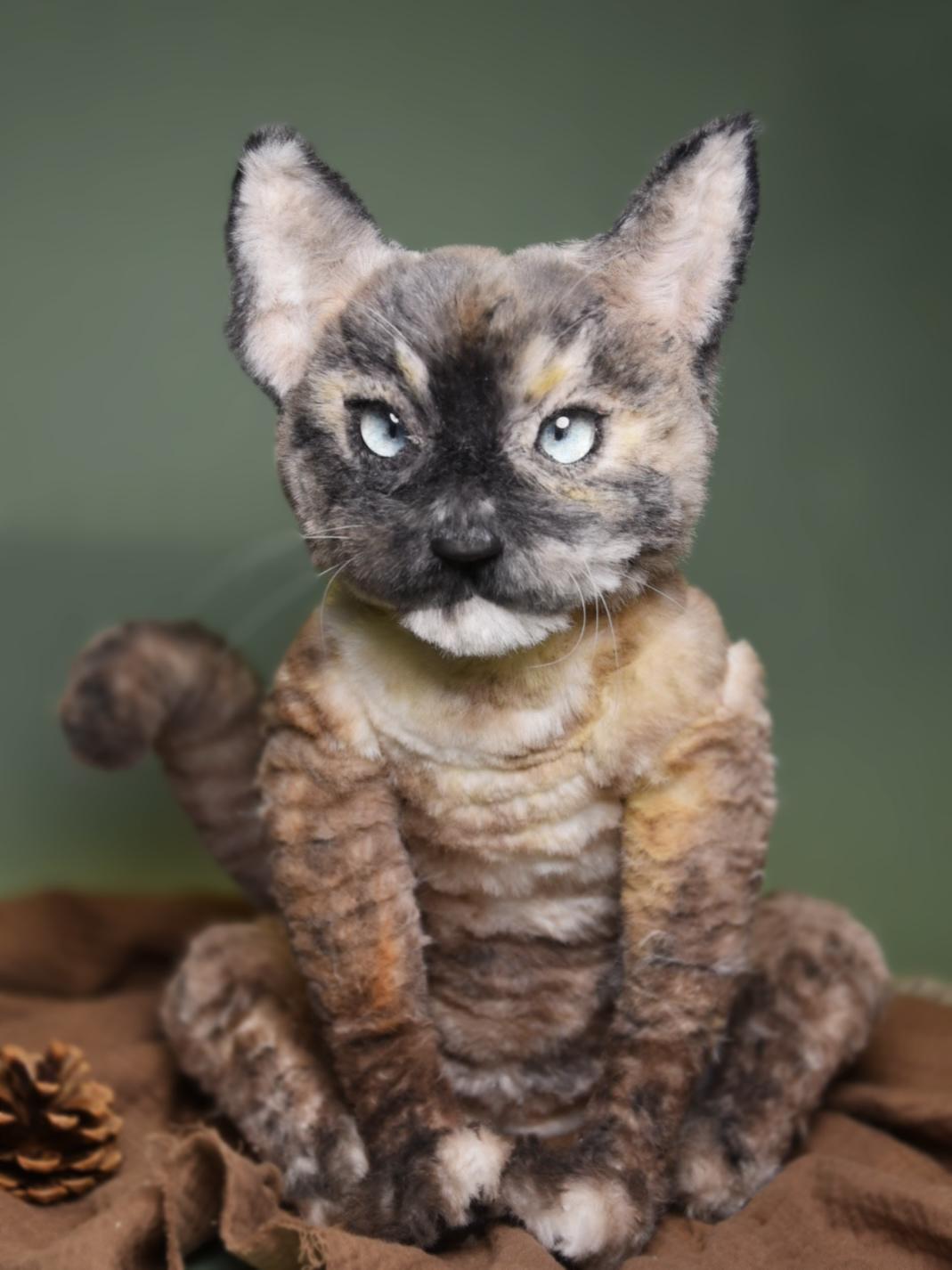 Réplica de mascota a tamaño real personalizada, peluche de gato personalizado, foto de mascota convertida en peluche personalizado, gato de casa de muñecas hecho a mano con limpiador de pipas, monumento conmemorativo para mascotas