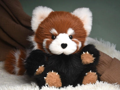 Realistic Red Panda Plush Toy, Handmade OOAK Stuffed Animal, Custom Red Panda Gift | Collectible Wildlife Plush, red panda plush, pet plush