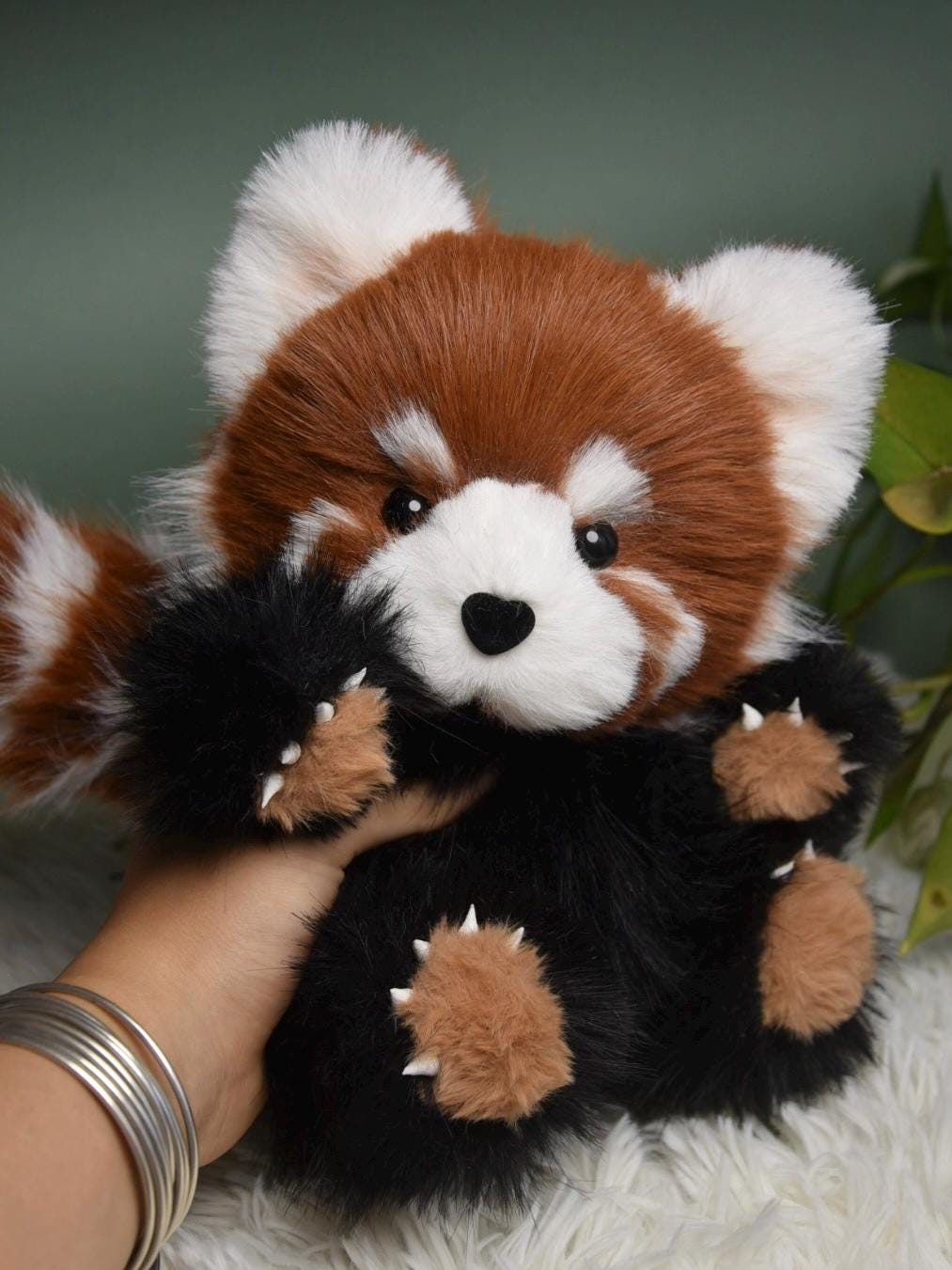 Realistic Red Panda Plush Toy, Handmade OOAK Stuffed Animal, Custom Red Panda Gift | Collectible Wildlife Plush, red panda plush, pet plush