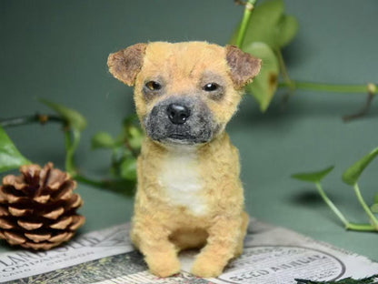 Custom Pet Replica Dog Plush,Photo of pet into custom stuffed animal,Handmade Pipe Cleaner Dollhouse Dog,Personalized Pet Plush Pet Memorial-6