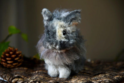 Custom Pet Replica, rabbit plush, Photo of pet into custom stuffed animal, Handmade Pipe Cleaner Dollhouse Dog , Personalized Pet Plush