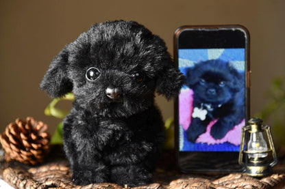 Custom Pet Replica Dog Plush,Photo of pet into custom stuffed animal,Handmade Pipe Cleaner Dollhouse Dog,Personalized Pet Plush Pet Memorial-48