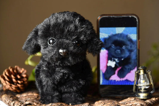 Custom Pet Replica Dog Plush,Photo of pet into custom stuffed animal,Handmade Pipe Cleaner Dollhouse Dog,Personalized Pet Plush Pet Memorial-48