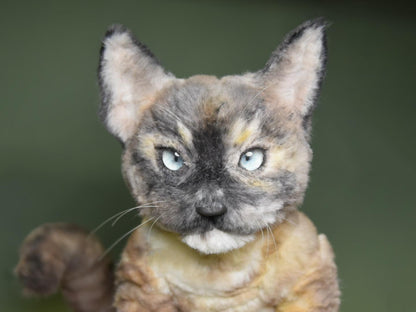 Réplica de mascota a tamaño real personalizada, peluche de gato personalizado, foto de mascota convertida en peluche personalizado, gato de casa de muñecas hecho a mano con limpiador de pipas, monumento conmemorativo para mascotas
