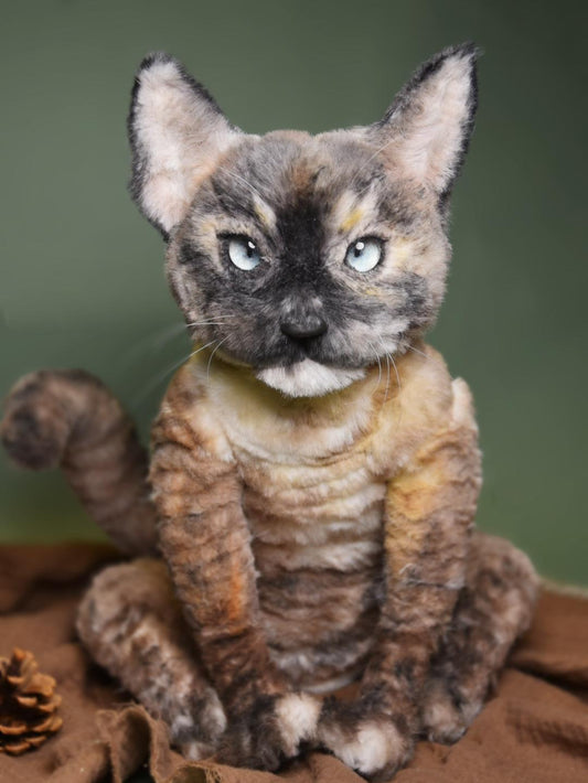 Custom Life-size Pet Replica,Personalized cat Plush,Photo of pet into custom stuffed animal,Handmade Pipe Cleaner Dollhouse cat,Pet Memorial