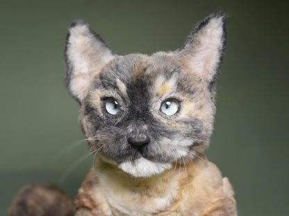 Réplica de mascota a tamaño real personalizada, peluche de gato personalizado, foto de mascota convertida en peluche personalizado, gato de casa de muñecas hecho a mano con limpiador de pipas, monumento conmemorativo para mascotas