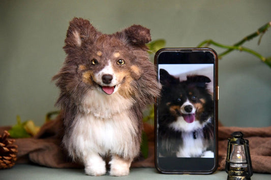 Custom Pet Replica Dog Plush,Photo of pet into custom stuffed animal,Handmade Pipe Cleaner Dollhouse Dog,Personalized Pet Plush Pet Memorial