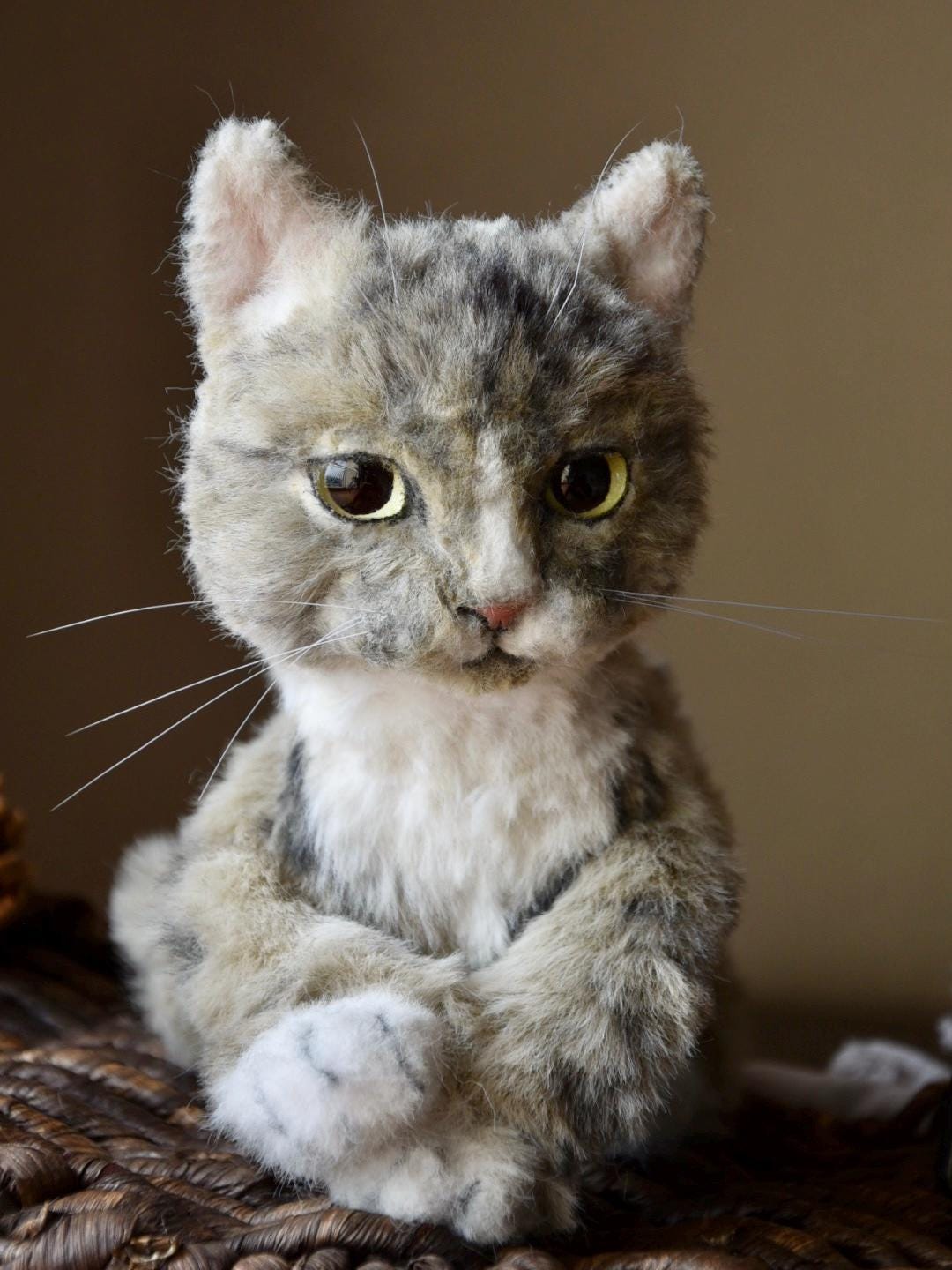 Réplica de gato de peluche personalizada, foto de mascota convertida en peluche personalizado, perro de casa de muñecas hecho a mano con limpiapipas, peluche personalizado para mascota conmemorativo - 2