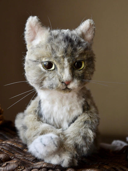 Réplica de gato de peluche personalizada, foto de mascota convertida en peluche personalizado, perro de casa de muñecas hecho a mano con limpiapipas, peluche personalizado para mascota conmemorativo - 2