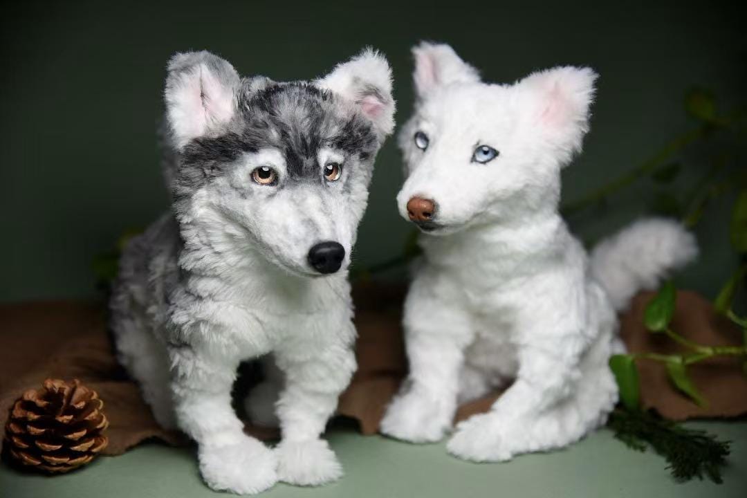 Custom Pet Replica Dog Plush,Photo of pet into custom stuffed animal,Handmade Pipe Cleaner Dollhouse Dog,Personalized Pet Plush Pet Memorial-35