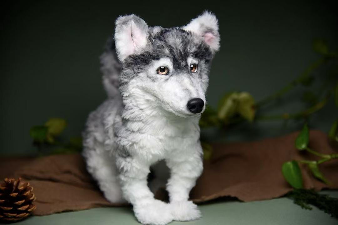 Custom Pet Replica Dog Plush,Photo of pet into custom stuffed animal,Handmade Pipe Cleaner Dollhouse Dog,Personalized Pet Plush Pet Memorial-35