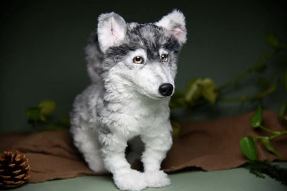 Custom Pet Replica Dog Plush,Photo of pet into custom stuffed animal,Handmade Pipe Cleaner Dollhouse Dog,Personalized Pet Plush Pet Memorial-35