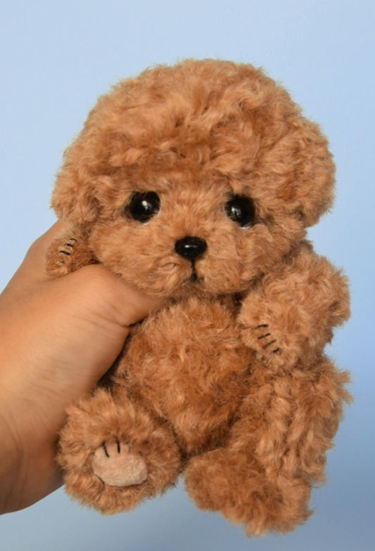 Personaliza tu propio caniche de peluche, hecho a mano, realista, coleccionable y articulado. Diversión para todas las edades (4 años)