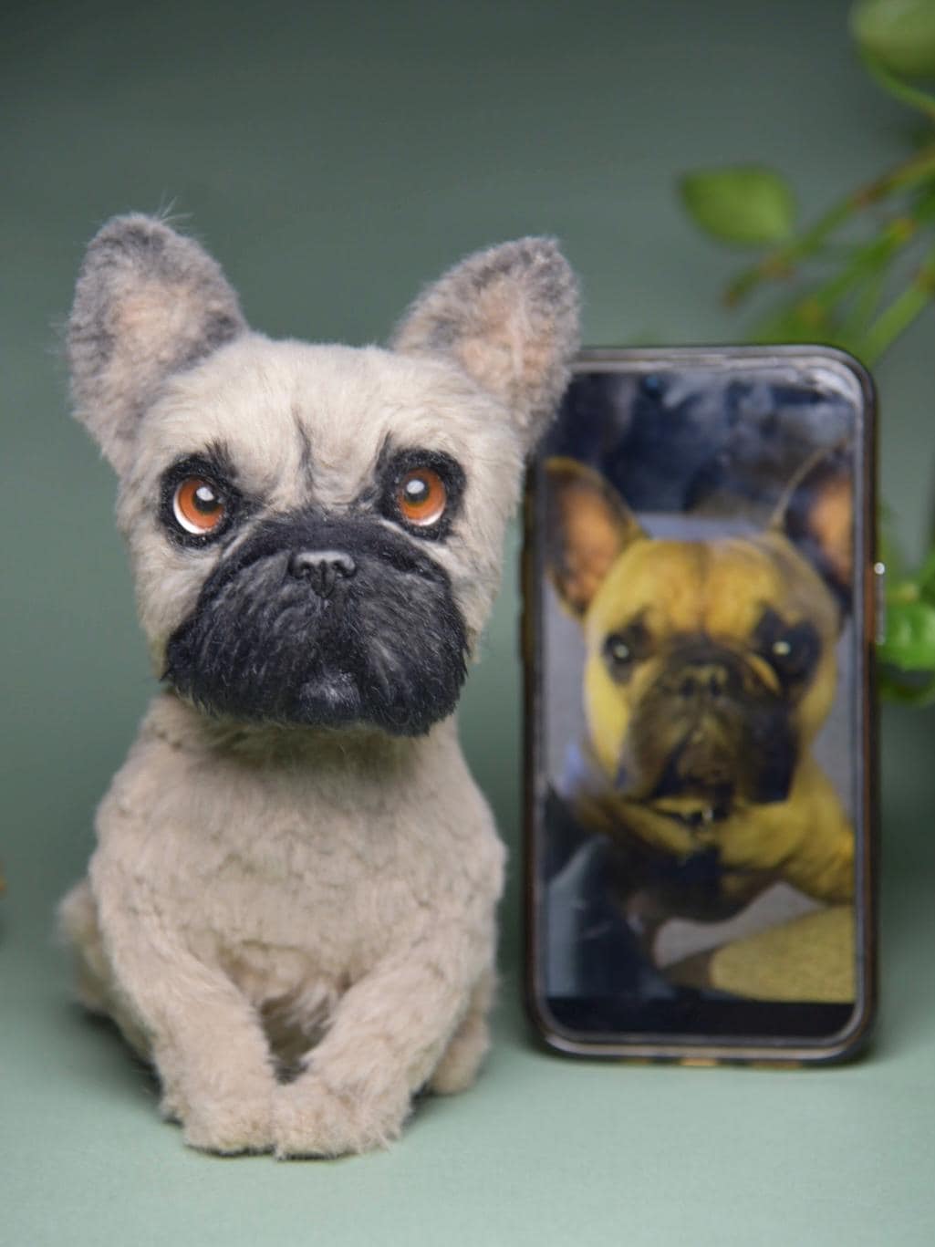 Custom Pet Replica Dog Plush,Photo of pet into custom stuffed animal,Handmade Pipe Cleaner Dollhouse Dog,Personalized Pet Plush Pet Memorial-33