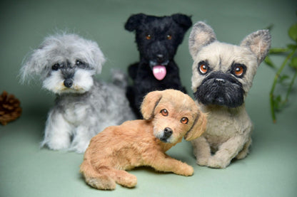 Custom Pet Replica Dog Plush,Photo of pet into custom stuffed animal,Handmade Pipe Cleaner Dollhouse Dog,Personalized Pet Plush Pet Memorial