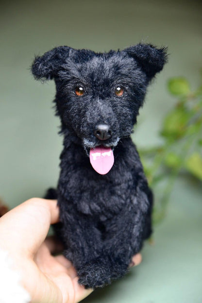 Custom Pet Replica Dog Plush,Photo of pet into custom stuffed animal,Handmade Pipe Cleaner Dollhouse Dog,Personalized Pet Plush Pet Memorial