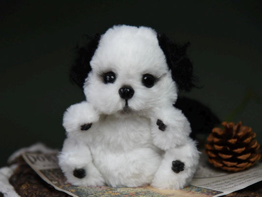 Personaliza tu propio caniche de peluche, hecho a mano, realista, coleccionable y articulado. Diversión para todas las edades (5 años)
