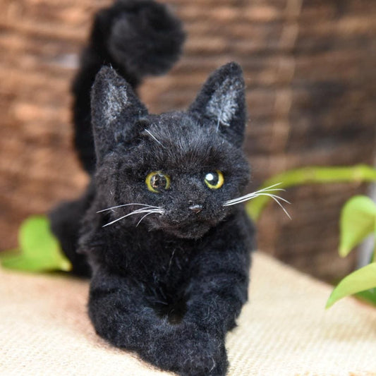 Custom Pet Replica cat Plush,Photo of pet into custom stuffed animal,Handmade Pipe Cleaner Dollhouse cat,Personalized Pet Plush Pet Memorial-5