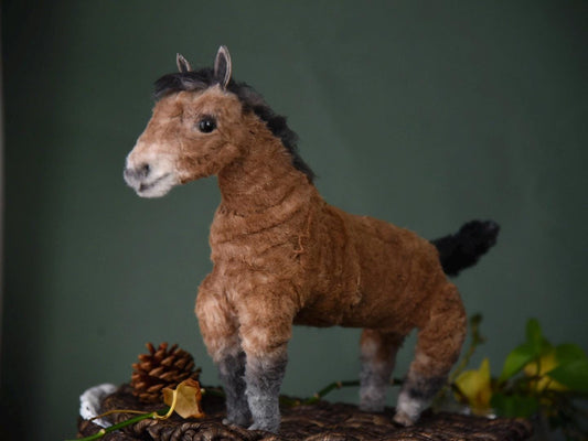 Custom Pet Replica horse Plush, pet into custom stuffed animal,Handmade Pipe Cleaner Dollhouse Horse,Personalized Pet Plush Pet Memorial
