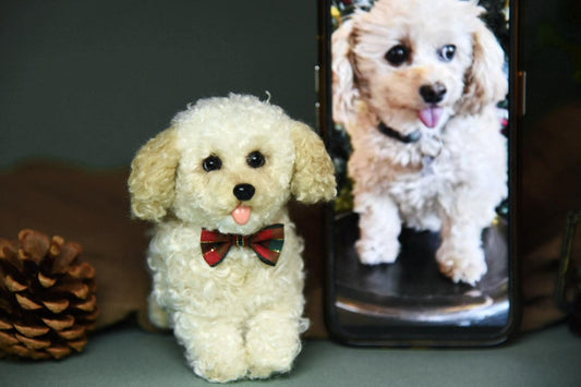 Custom Pet Replica Dog Plush,Photo of pet into custom stuffed animal,Handmade Pipe Cleaner Dollhouse Dog,Personalized Pet Plush Pet Memorial