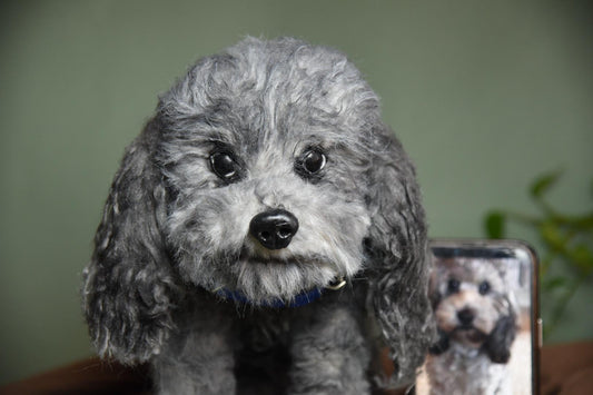 Custom Pet Replica Dog Plush,Photo of pet into custom stuffed animal,Handmade Pipe Cleaner Dollhouse Dog,Personalized Pet Plush Pet Memorial