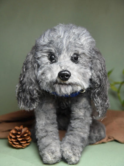 Custom Pet Replica Dog Plush,Photo of pet into custom stuffed animal,Handmade Pipe Cleaner Dollhouse Dog,Personalized Pet Plush Pet Memorial