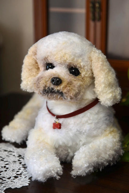 Réplica de perro de peluche personalizada, foto de mascota convertida en peluche personalizado, perro de casa de muñecas hecho a mano con limpiapipas, peluche personalizado para mascota conmemorativo - 28