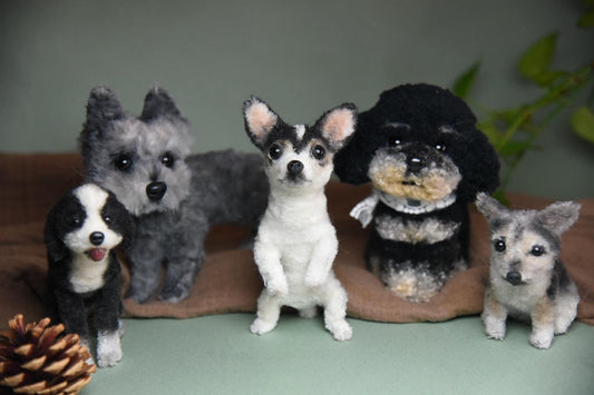 Custom Pet Replica Dog Plush, Photo of pet into custom stuffed animal, Handmade Pipe Cleaner Dollhouse Dog, Personalized Pet Plush Pet Memorial