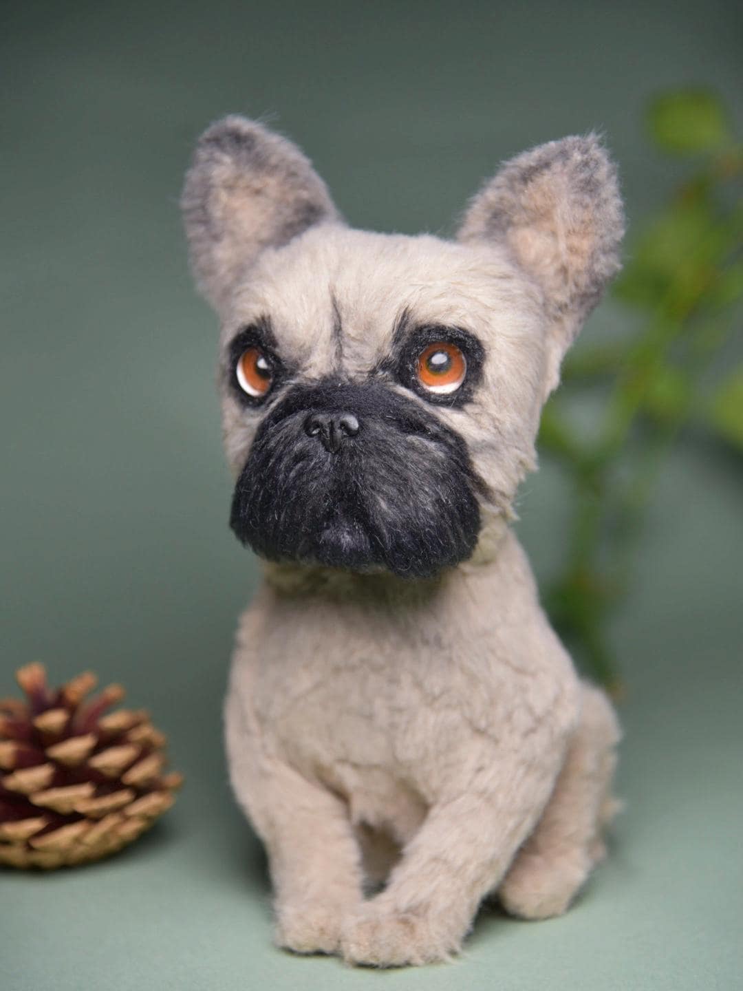 Custom Pet Replica Dog Plush,Photo of pet into custom stuffed animal,Handmade Pipe Cleaner Dollhouse Dog,Personalized Pet Plush Pet Memorial-33