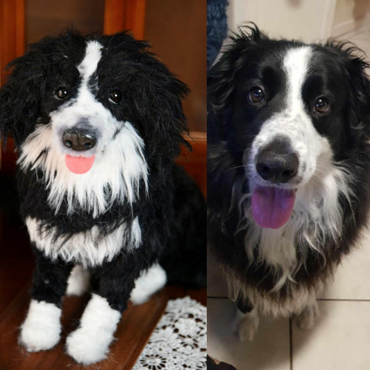 Custom Pet Replica Dog Plush,Photo of pet into custom stuffed animal,Handmade Pipe Cleaner Dollhouse Dog,Personalized Pet Plush Pet Memorial-26