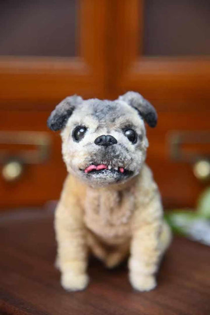 Custom Pet Replica Dog Plush,Photo of pet into custom stuffed animal,Handmade Pipe Cleaner Dollhouse Dog,Personalized Pet Plush Pet Memorial-29