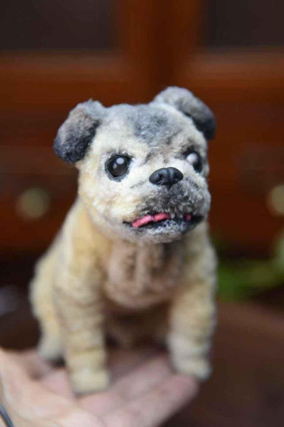 Custom Pet Replica Dog Plush,Photo of pet into custom stuffed animal,Handmade Pipe Cleaner Dollhouse Dog,Personalized Pet Plush Pet Memorial-29
