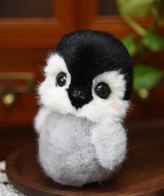 Handmade Stuffed Penguin Doll,Custom Color,Posable Collectible Doll Fun,Realistic plush animals, Christmas Gifts-1