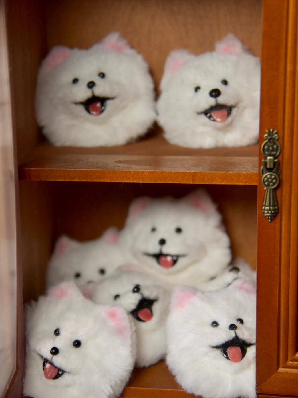 Peluche de Pomerania en miniatura, juguete de apoyo emocional, miniatura de perro, juguetes para casa de muñecas Blythe OB11/Barbie/BJD, llavero de perro, mascota realista de peluche - 2
