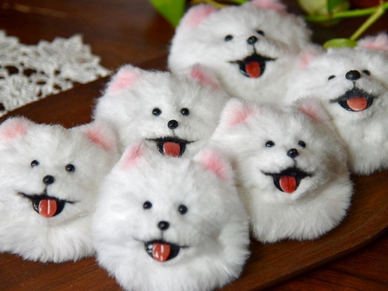 Peluche de Pomerania en miniatura, juguete de apoyo emocional, miniatura de perro, juguetes para casa de muñecas Blythe OB11/Barbie/BJD, llavero de perro, mascota realista de peluche - 2