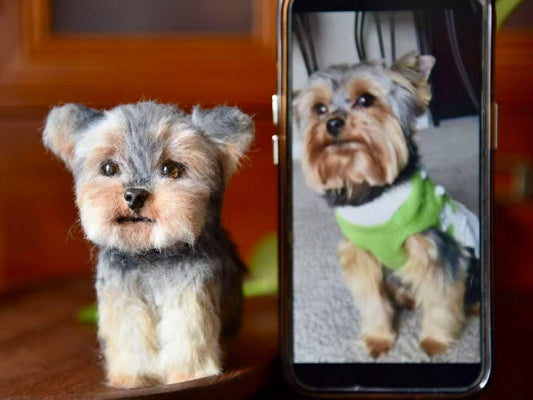 Custom Pet Replica Dog Plush,Photo of pet into custom stuffed animal,Handmade Pipe Cleaner Dollhouse Dog,Personalized Pet Plush Pet Memorial-20
