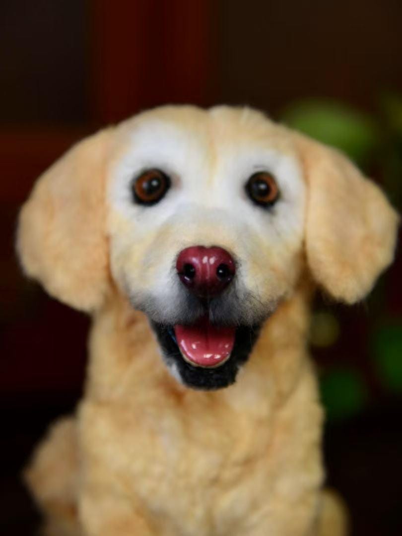Custom Pet Replica, Labrador, Photo of pet into custom stuffed animal, Handmade Pipe Cleaner Dog, Personalized Pet Plush, pet Memorial