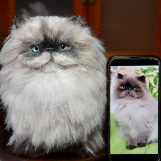 Custom Pet Replica cat Plush,Photo of pet into custom stuffed animal,Handmade Pipe Cleaner Dollhouse cat,Personalized Pet Plush Pet Memorial-2